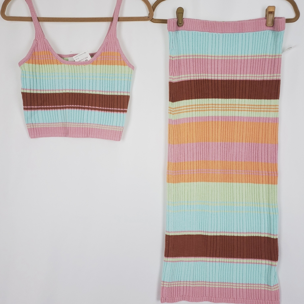 Freshman Pastel Striped Knit Top
